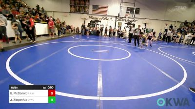 66 lbs Semifinal - Brady McDonald, R.A.W. vs Ja'Kel Ziegenfus, Springdale Youth Wrestling Club