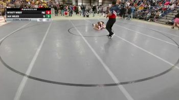 90 lbs Cons. Round 3 - Jax Miles, Team Champs vs Wyatt West, Pierre Wrestling Club