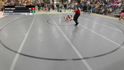 90 lbs Cons. Round 3 - Jax Miles, Team Champs vs Wyatt West, Pierre Wrestling Club