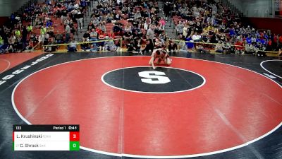 133 lbs Cons. Round 3 - Chad Shrock, Somerset Area Hs vs Luke Krushinski, Fox Chapel Area Hs