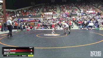 4A 165 lbs 3rd Place Match - Brady Martin, Tonganoxie vs Brody Gomez, Fort Scott