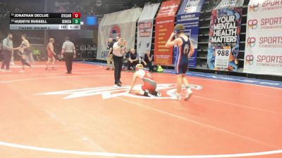 126 Class 2 lbs Champ. Round 1 - Jonathan Declue, St. Clair vs Hudsyn Russell, Seneca