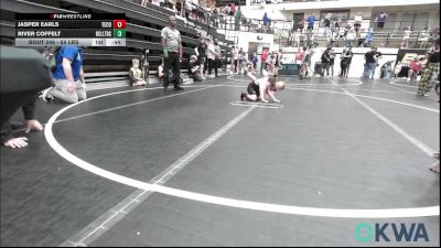 55 lbs Consolation - Jasper Earls, Tecumseh Youth Wrestling vs River Coffelt, Bridge Creek Youth Wrestling