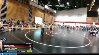 117-125 lbs Round 3 - Christy Aagard, Lovell Middle School vs Hailey Gines, Powell Middle School