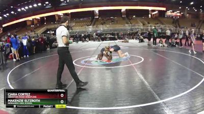 145 lbs Quarterfinal - Ciara Cortez, Sebastian River Wrestling vs Makenzie Eltzroth, Hernando High School