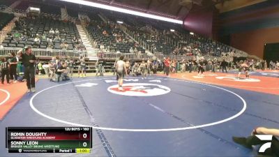 160 lbs 1st Place Match - Romin Doughty, Gladiator Wrestling Academy vs Sonny Leon, Bridger Valley Bruins Wrestling