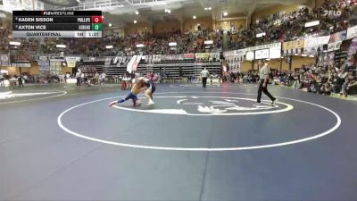 132 lbs Quarterfinal - Axton Vice, Leon-Bluestem Hs vs Kaden Sisson, Phillipsburg Hs