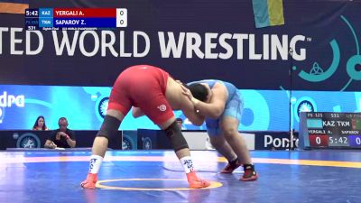 125 kg 1/8 Final - Alisher Yergali, Kazakhstan vs Zyyamuhammet Saparov, Turkmenistan