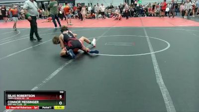 110 lbs Round 5 (10 Team) - Silas Robertson, Terps Xpress MS vs Connor Messinger, Grit Mat Club