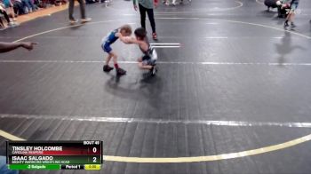 38 lbs Cons. Round 1 - Tinsley Holcombe, Carolina Reapers vs Isaac Salgado, Mighty Warriors Wrestling Acad