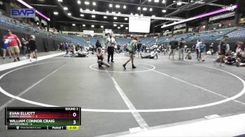80 lbs Round 2 (6 Team) - Evan Elliott, Kansas Warriors 1 vs William Connor Craig, Untouchables