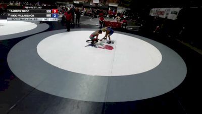 120 lbs Cons. Semis - Santos Tizoc, Silver Creek High School Wrestling vs Rikki Villasenor, Newport Harbor High School Wrestling