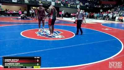 4A-285 lbs Champ. Round 1 - Andre Battle, Mt Zion, Jonesboro vs Kameron Cody, Benedictine Military School