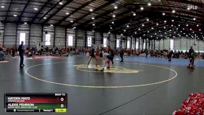 132 lbs Quarterfinal - Alexis Pehrson, Queen Bees Wrestling Club vs Hayden Mayo, Virginia Killers