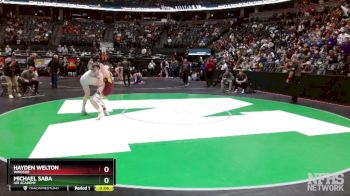 132-4A 5th Place Match - Michael Saba, Air Academy vs Hayden Welton, Windsor