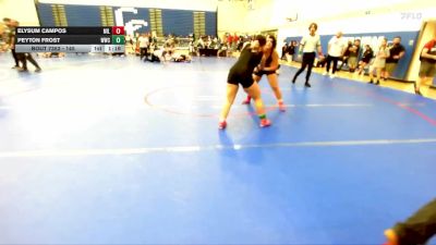 145 lbs Semifinal - Peyton Frost, Warriors Wrestling Club vs Elysum Campos, Eastvale Elite Wrestling