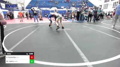 112 lbs Consolation - Konrad Kosanke, Standfast vs Wil Lewis, Harrah Little League Wrestling