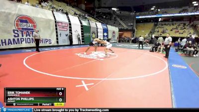 215 Class 3 lbs Cons. Round 3 - Erik Tomanek, Marshfield vs Ashton Phillips, DeSmet