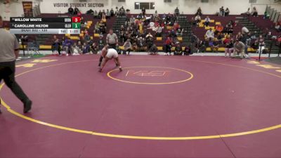 130 lbs 1st Place Match - Carolline Hilton, Cleveland vs Willow White, South Dade High School