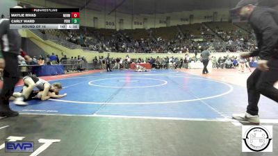 84 lbs Round Of 16 - Maylie Rivas, Norman Jr High vs Carly Ward, Perkins-Tryon