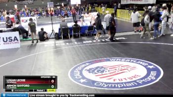 86 lbs 3rd Place Match - Logan Leckie, California vs Armon Bayford, California