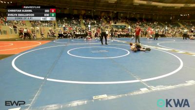 60 lbs Consi Of 8 #1 - Christian Albanil, Checotah Matcats vs Evelyn Smallwood, Dark Cloud Wrestling Club