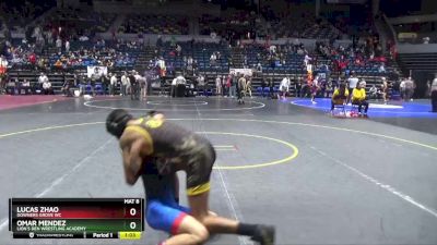 108 lbs Cons. Round 3 - Omar Mendez, Lion`s Den Wrestling Academy vs Lucas Zhao, Downers Grove WC