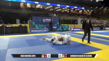 Leonardo Delgado De Oliveira vs Diego Martins Lopes 2025 Pan Jiu Jitsu IBJJF Championship