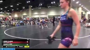 114 lbs Semis & Wb (16 Team) - Danica Linn, Beauty And The Creason Iowa vs Josie Clarke, MXW Purple