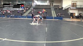 117 lbs Champ. Round 1 - Morgan Pinzon, Schreiner University vs Loretta Lopez, Vanguard