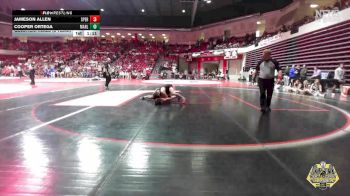 138 lbs Quarterfinals (8 Team) - Jameson Allen, SPERRY vs Cooper Ortega, MARLOW