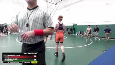 150 lbs Quarterfinal - Sergio Gomez, St. John Bosco vs Steve Howleson, Cypress