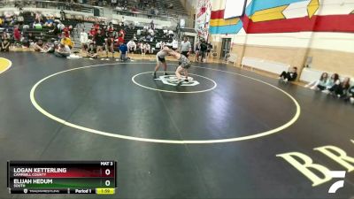 160 lbs Semifinal - Logan Ketterling, Campbell County vs Elijah Hedum, South