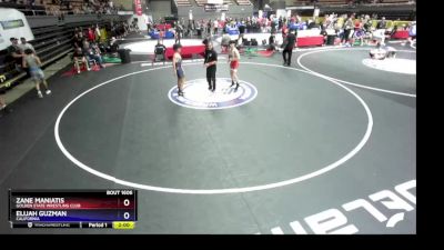 132 lbs Cons. Round 4 - Zane Maniatis, Golden State Wrestling Club vs Elijah Guzman, California