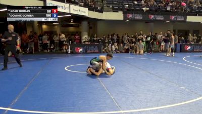 100 lbs Cons. Quarters - Noah Thomas, Southern Illinois Regional Training Center vs Dominic Gorder, Team Donahoe Wrestling Club