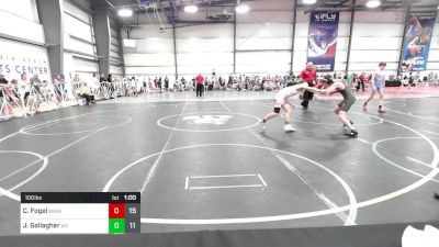 100 lbs Rr Rnd 2 - Carter Fogel, Bearcat vs James Gallagher, MF Purge