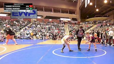 85 lbs Cons. Round 3 - Gabriel Worthey, Prairie Grove Youth Wrestling vs Zander Hathcock, Benton Parks Youth Wrestling