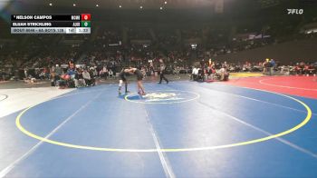 6A Boys 138 lbs Champ. Round 1 - Elijah Strickling, Aloha Boys vs Nelson Campos, McMinnville Boys