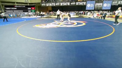 Girls 3A 140 lbs Semifinal - Emily Stone, Hermiston (Girls) vs Samara Wienstock, University (Girls)