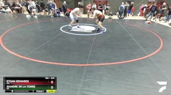 220 lbs Quarterfinal - Ethan Edwards, WA vs Isandre De La Torre, OR