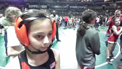 75 lbs Final - Emma Kelly, Central Youth Wrestling vs Keira Cunningham, Utwa