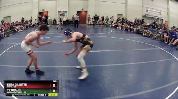140 lbs Round 2 (6 Team) - Ezra Gillette, Idaho vs Ty Braun, Kansas Rattlers