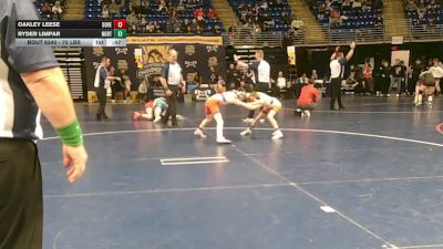 75 lbs 5th Place - Oakley Leese, Dover vs Ryder Limpar, Northampton
