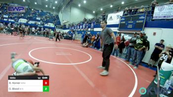 55 lbs Round Of 16 - Barrett Homer, Mustang Bronco Wrestling Club vs Oakley Blood, Blaine County Grapplers