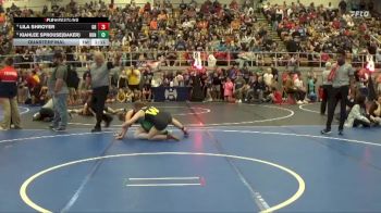 150 lbs Quarterfinal - Kiahlee Sprouse(Baker), Huntington vs Lila Shroyer, Watkins Memorial