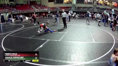 56 lbs Cons. Round 5 - Marco Solis, Kimball Wrestling Club vs Exodus Horsechief, Hawks Wrestling Club (Lincoln)