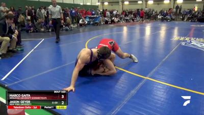 174 lbs 3rd Place Match - Marco Gaita, Wesleyan University (Connecticut) vs Jason Geyer, New York University