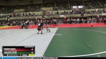 60 lbs Quarterfinal - Brecken Wade, Pardeeville Boys Club vs Mason Leech, Immortal Athletics WC