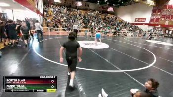 126 lbs Cons. Round 1 - Porter Blau, Lovell Middle School vs Kenny Weiss, Lander Middle School
