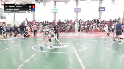 102 lbs 3rd Place - Samantha Massey, Gorilla Grapplers Inc/ Journeymen vs Brianna Biggs, Legacy Dragons